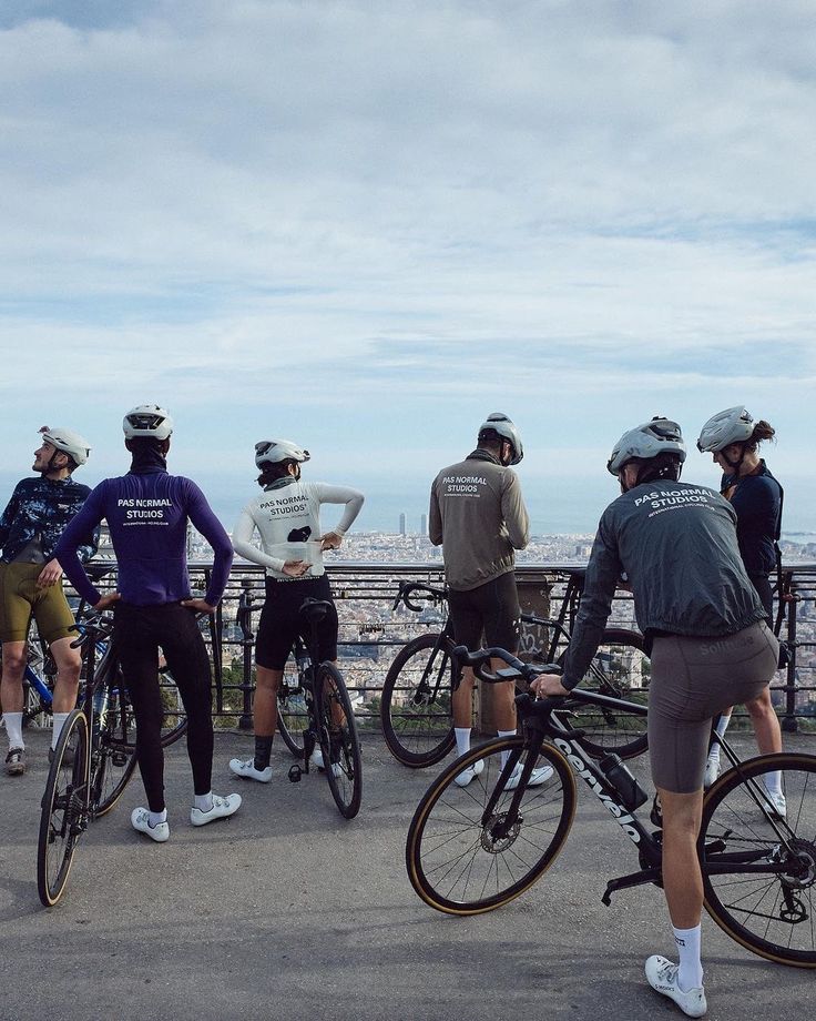 Cyclists gathered at an outdoor café terrace in Stockholm before a community meetup ride